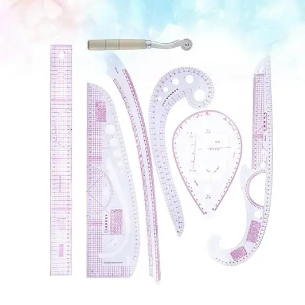 Professional Tailoring Tool Kit 7pc Sewing Ruler Set Ruler for Clothing Design