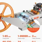 VEVOR Automatic Webbing Cutting Machine, Hot and Cold Ribbon Cutting Machine with Adjustable Temperature and LCD Display, Auto Zipper Tapes Cutter for Nylon Webbing, Elastic Bands, Shoelaces
