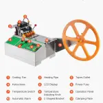 VEVOR Automatic Webbing Cutting Machine, Hot and Cold Ribbon Cutting Machine with Adjustable Temperature and LCD Display, Auto Zipper Tapes Cutter for Nylon Webbing, Elastic Bands, Shoelaces