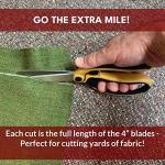 Madam Sew Spring Loaded Scissors | Premium 9.5" Fabric Shears with Precision Blades, Slide Lock, and Anti-Slip Grips | Ideal for Right or Left Hand Sewing | Heavy-Duty All-Purpose Craft Scissors