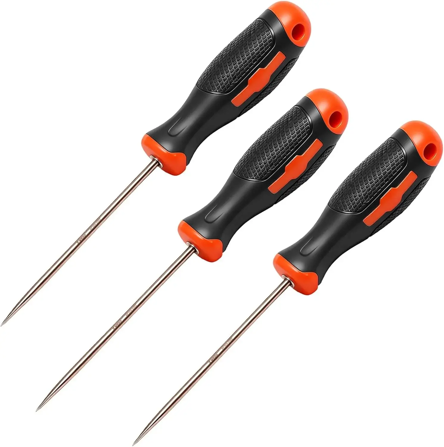 WEDO Non-Sparking Awl Tools,3PCS Fiberglass Handle Sewing Awl for Sewing,Scratch Wood, Leather, Punch, Beryllium Copper,DIN Standard,BAM & FM Certificate,4” Blade Length,3mm Diameter