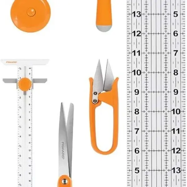 Fiskars Sewing Essentials Set (6pc), Orange 6 Count