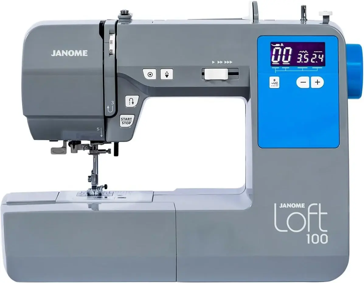 Janome Loft 100 Computerized Sewing Machine with 100 Stitches and Built-In Needle Threader
