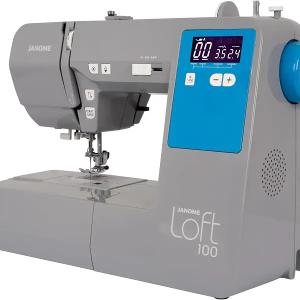 Janome Loft 100 Computerized Sewing Machine with 100 Stitches and Built-In Needle Threader