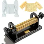 Smocking Pleater Presser Foot Gathering Tool,24 Row Adjustable Pleating Machine,Ruffler Sewing Machine Accessory with Special Needle,for Costume Design Daily DIY Fabric Sewing 24Rows