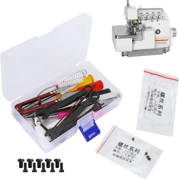 WQAPVHBG Sewing Machine Cleaning Kit, 14 Types Sewing Machine Tools, Multifunctional Sewing Machine Screwdriver Set with Storage Box for Tailoring Enthusiasts to Cut Fabrics