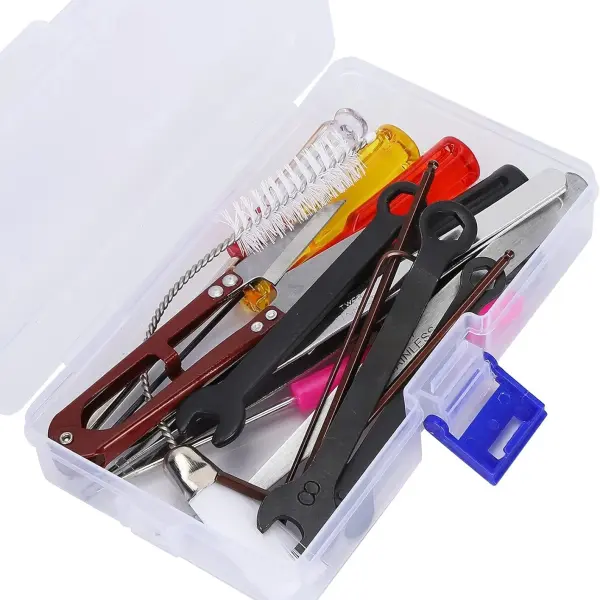 WQAPVHBG Sewing Machine Cleaning Kit, 14 Types Sewing Machine Tools, Multifunctional Sewing Machine Screwdriver Set with Storage Box for Tailoring Enthusiasts to Cut Fabrics