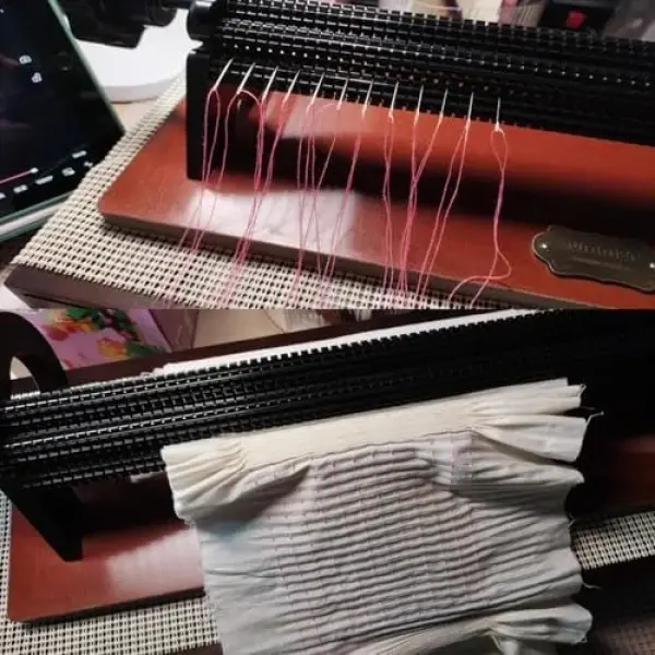 Smocking Pleater for Fabric,24-Row Easy Pleating Tool w/Strong Applicability,for Clothing,DIY Projects,and Ruffler Sewing Machine Accessories