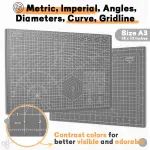 Premium 5 Pcs Self Healing Cutting Mat 18'' x 12'', A3 Non-slip Sewing Mat for Quilting, 5-Ply Rotary Cutting Board Double-Sided for Crafts Cutting Fabric Scrapbooking Modeling Projects