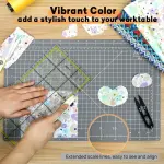 Premium 5 Pcs Self Healing Cutting Mat 18'' x 12'', A3 Non-slip Sewing Mat for Quilting, 5-Ply Rotary Cutting Board Double-Sided for Crafts Cutting Fabric Scrapbooking Modeling Projects