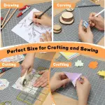 Premium 5 Pcs Self Healing Cutting Mat 18'' x 12'', A3 Non-slip Sewing Mat for Quilting, 5-Ply Rotary Cutting Board Double-Sided for Crafts Cutting Fabric Scrapbooking Modeling Projects