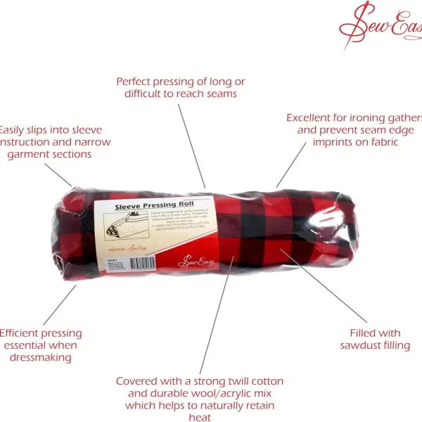 Sew Easy Tailors Sleeve Roll – Tailors Pressing Ham for Ironing Seams & Gathers for Sewing Dressmaking Tailoring
