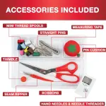 SINGER 07232 Sewing Basket with Sewing Kit Accessories