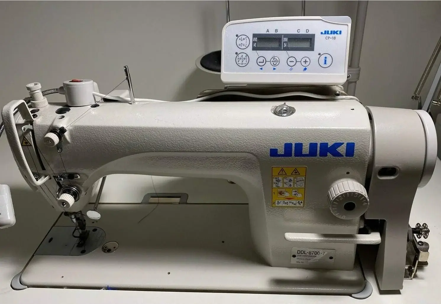 Juki DDL-8700-7 Complete Under Trimmer CP-18 Panel Table, Stand Fully Assembled