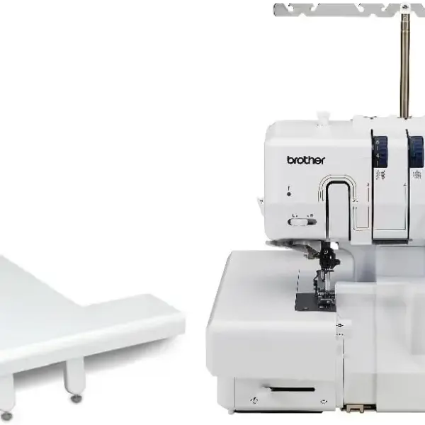 Brother AIR1800 Air Serger with Jet Air Threading, 2/3/4 Thread, LED Lit Work Area, Plus Wide Table Extension and 4-Piece Thread Cones Starter Pack