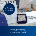 Brother AIR1800 Air Serger with Jet Air Threading, 2/3/4 Thread, LED Lit Work Area, Plus Wide Table Extension and 4-Piece Thread Cones Starter Pack