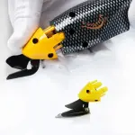 Electric Fabric Scissors, Cordless with 3 Blades (2 All-Purpose + 1 Shoe Pattern), Rechargeable Cutter for Sewing, Cardboard, Leather, Craft Cutting Tools (2Pcs All-Purpose Blade+1Pcs Shoe Blade)
