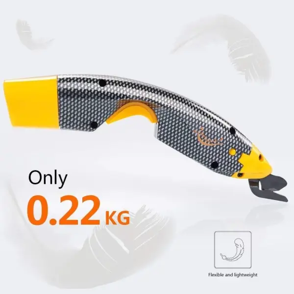 Electric Fabric Scissors, Cordless with 3 Blades (2 All-Purpose + 1 Shoe Pattern), Rechargeable Cutter for Sewing, Cardboard, Leather, Craft Cutting Tools (2Pcs All-Purpose Blade+1Pcs Shoe Blade)