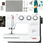 Bernette B35 Sewing Machine for Beginners | 23 Built-In Stitches, 7 Presser Feet, One-Step Buttonhole | Includes Cutting Mat, Scissors, Bobbins, Seam Ripper, Screwdriver, Foot Pedal & Accessories