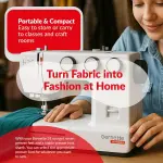 Bernette B35 Sewing Machine for Beginners | 23 Built-In Stitches, 7 Presser Feet, One-Step Buttonhole | Includes Cutting Mat, Scissors, Bobbins, Seam Ripper, Screwdriver, Foot Pedal & Accessories