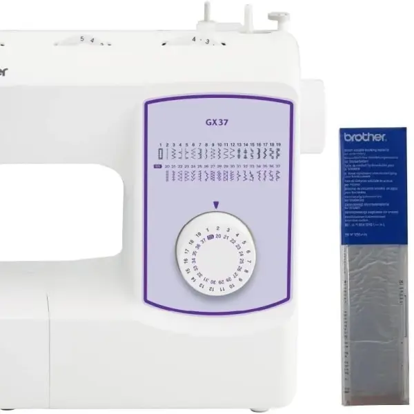 Brother GX37 37-Stitch Sewing Machine, and SASEW6 6-Piece Premium Sewing Thread Pack, SA520 Water Soluble Stabilizer