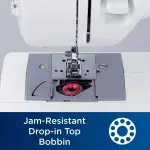 Brother GX37 37-Stitch Sewing Machine, and SASEW6 6-Piece Premium Sewing Thread Pack, SA520 Water Soluble Stabilizer