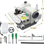 Portable Blind Stitch Hemming Sewing Embroidery Machine 1200rpm Speed 3-8mm Needle Pitch Hemming Pants Pedal 10 Needles