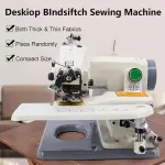 Portable Blind Stitch Hemming Sewing Embroidery Machine 1200rpm Speed 3-8mm Needle Pitch Hemming Pants Pedal 10 Needles