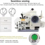 Portable Blind Stitch Hemming Sewing Embroidery Machine 1200rpm Speed 3-8mm Needle Pitch Hemming Pants Pedal 10 Needles