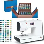 Bernette B37 Computerized Sewing Machine with 60-Piece Northern Lights Thread Set | Advanced Sewing & Quilting | LCD Display, Memory Function, 50 Built-in Stitches | Adjustable Speed