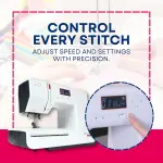 Bernette B37 Computerized Sewing Machine with 60-Piece Northern Lights Thread Set | Advanced Sewing & Quilting | LCD Display, Memory Function, 50 Built-in Stitches | Adjustable Speed