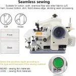 Portable Blind Hemming Machine 1200RPM, Adjustable Stitch Pitch 3-8mm, Single Needle Chain Stitcher for Pants Cuffs, Includes Foot Pedal & Needles, Compact Electric Sewing Tool