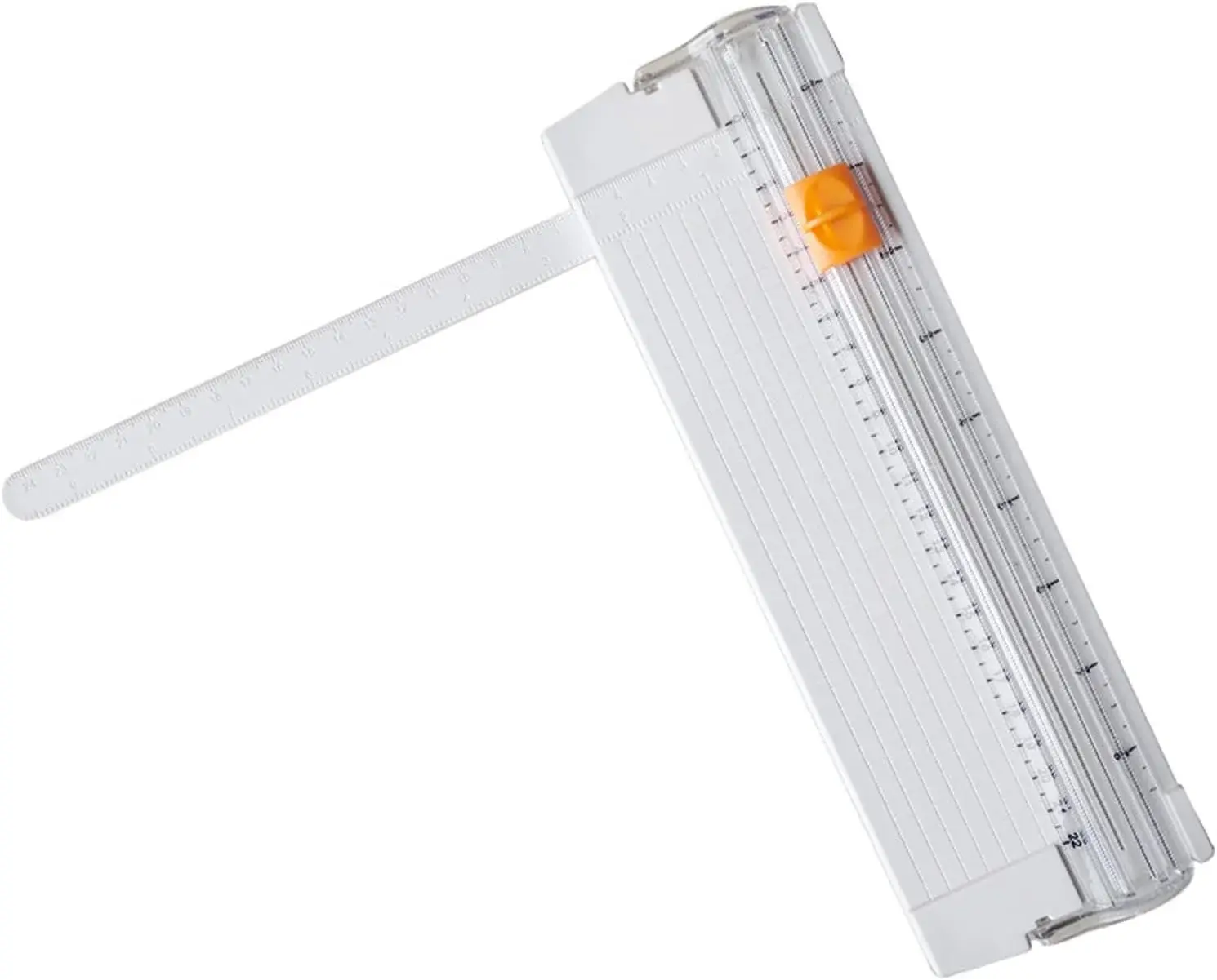 Malockos Mini Paper Cutter Tailoring Portable Scrapbook Metal Blade Guillotine Cutting Tool Non-slip Cushion Scale - Tool Parts - - (Color: White)