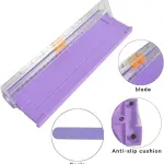 Malockos Mini Paper Cutter Tailoring Portable Scrapbook Metal Blade Guillotine Cutting Tool Non-slip Cushion Scale - Tool Parts - - (Color: White)