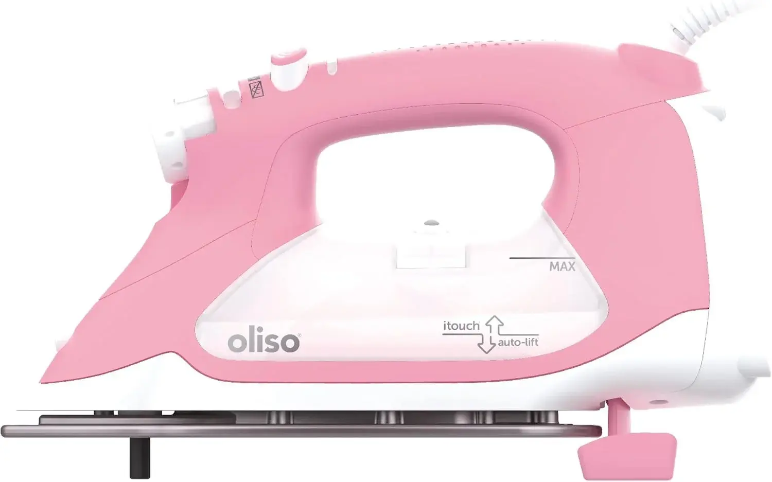 oliso TG1600 ProPlus Auto-Lift Steam Iron - Sewing Quilting & Clothes Ironing – 1800W, Rosé