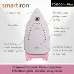 oliso TG1600 ProPlus Auto-Lift Steam Iron - Sewing Quilting & Clothes Ironing – 1800W, Rosé