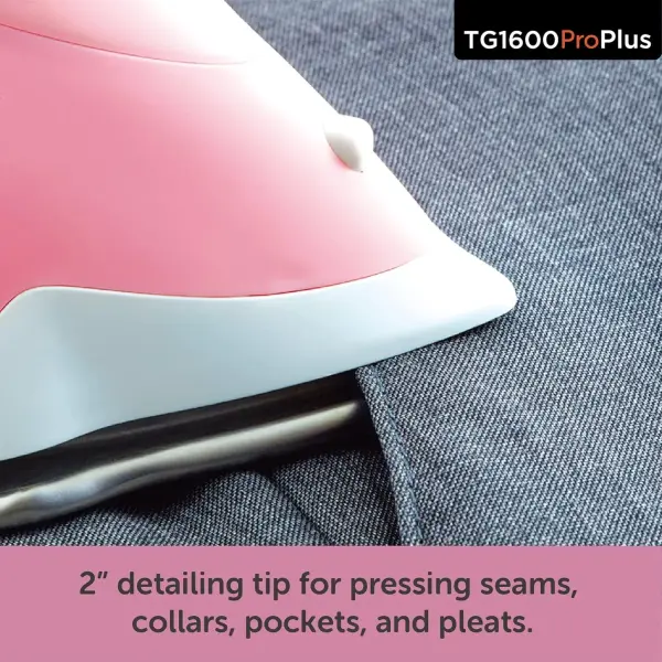 oliso TG1600 ProPlus Auto-Lift Steam Iron - Sewing Quilting & Clothes Ironing – 1800W, Rosé