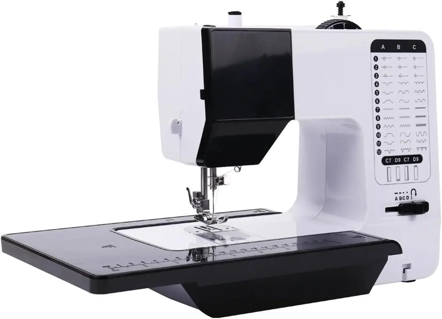 38-Stitch Embroidery with Extension Table & Night Light - Portable & Industrial Sewing for Beginners & Professionals, Heavy Duty Crafting Tool of,