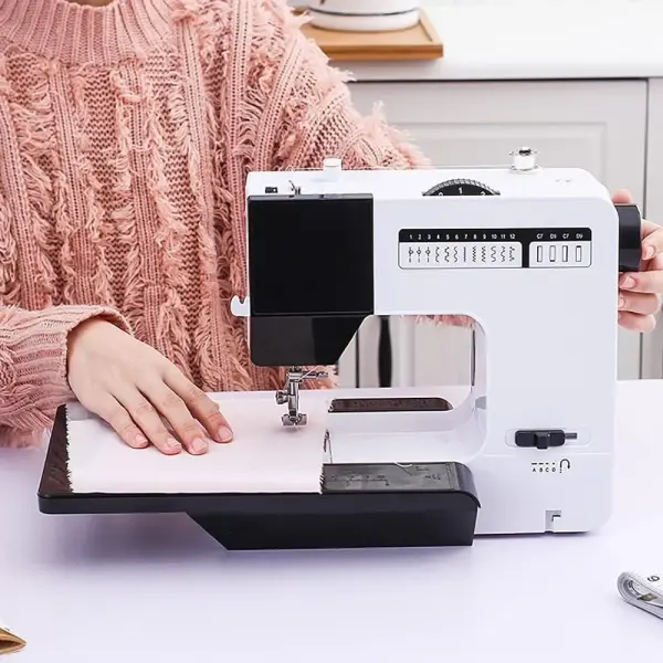 38-Stitch Embroidery with Extension Table & Night Light - Portable & Industrial Sewing for Beginners & Professionals, Heavy Duty Crafting Tool of,