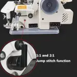 Portable Blind Hemming Machine 1200RPM Desktop Stitcher for Dresses Skirts Coats Adjustable Speed Foot Control Single Thread Sewing Tool for Home Tailoring Alterations