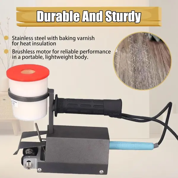 Portable Cycloidal Veneer Patchwork Machine, Automatic Mechanical Sewing Tool with Thread, for Wood Panel Stitching, Upholstery Crafting Single