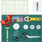78 Pcs Rotary Cutter Set - KingTool 45mm Cutter Kit with A3 Cutting Mat, Fabric Scissors 3 Replacement Blades, Quilting Rulers, Sewing Clips, Sewing Pins - Perfect for Crafting,Quilting,Sewing