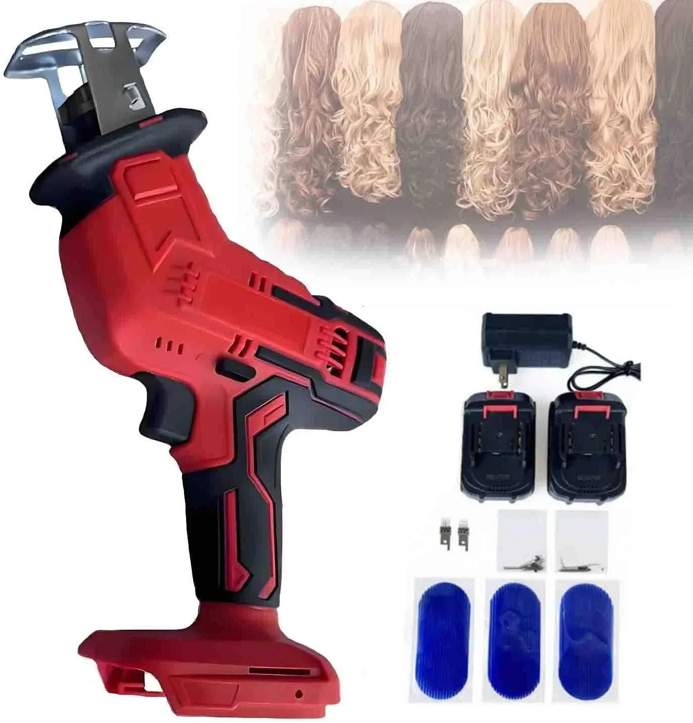 Cordless Wig Sewing Inject Machine, 1000W Handheld Hair Weaving Tool, Wig Tying Machine, 5000 RPM, with Dual Batteries for Salon & Home Use
