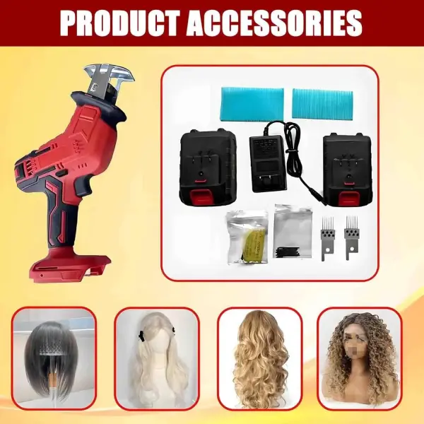 Cordless Wig Sewing Inject Machine, 1000W Handheld Hair Weaving Tool, Wig Tying Machine, 5000 RPM, with Dual Batteries for Salon & Home Use