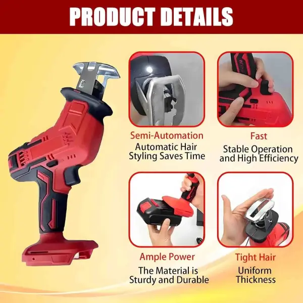 Cordless Wig Sewing Inject Machine, 1000W Handheld Hair Weaving Tool, Wig Tying Machine, 5000 RPM, with Dual Batteries for Salon & Home Use