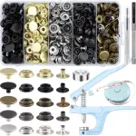 508PCS Heavy Duty Snap Fastener Tool, Canvas Snap Kit, Stainless Steel Snaps,5/8 inche Snap Fastener Kit, Snap Button Kit for Boat Cover, Repairing Boat Covers, Canvas, Sewing Tarps, Bag,Jeans,Clothes