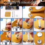 508PCS Heavy Duty Snap Fastener Tool, Canvas Snap Kit, Stainless Steel Snaps,5/8 inche Snap Fastener Kit, Snap Button Kit for Boat Cover, Repairing Boat Covers, Canvas, Sewing Tarps, Bag,Jeans,Clothes