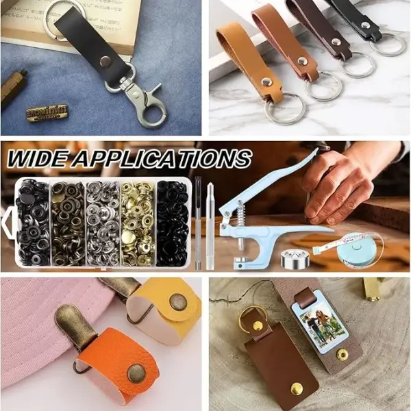 508PCS Heavy Duty Snap Fastener Tool, Canvas Snap Kit, Stainless Steel Snaps,5/8 inche Snap Fastener Kit, Snap Button Kit for Boat Cover, Repairing Boat Covers, Canvas, Sewing Tarps, Bag,Jeans,Clothes