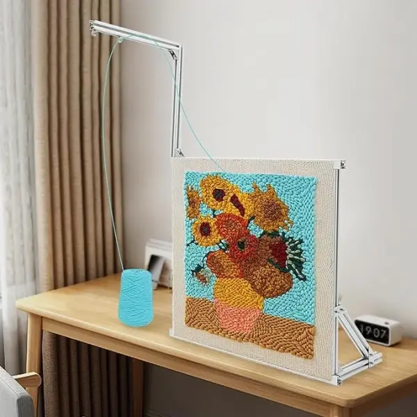 Tufting Frame,35.43" Aluminium Alloy Frame Tufting Kit,Tabletop Rug Making Tool for Tufting Devices,Punching Needles,Carpets,Tapestry Making