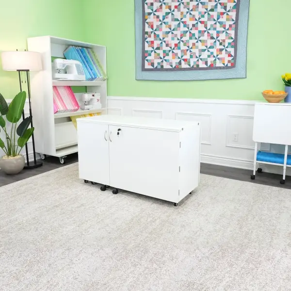 Arrow Sewing Aussie Dual Rail Electric Sewing Cabinet, Ash-White